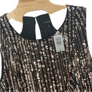 Torrid Black and Gold Sequin Dress